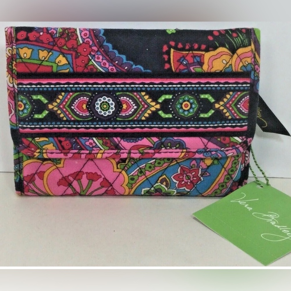 Vera Bradley Multi Color Floral Symphony In The Hue Tri-Fold Wallet - NWOT!